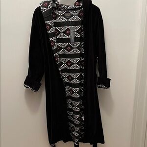 NWT Pendleton Black Hooded Bathrobe